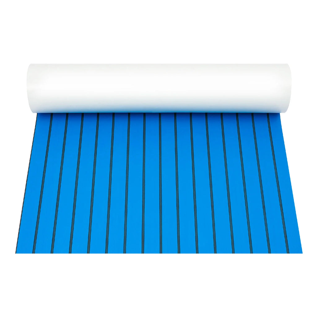 240x90cm Self-Adhesive EVA Foam Teak Boat Floor Mat, 6mm Thick Cuttable Waterproof Anti-Slip Pad Marine Carpet for Deck RV Yacht