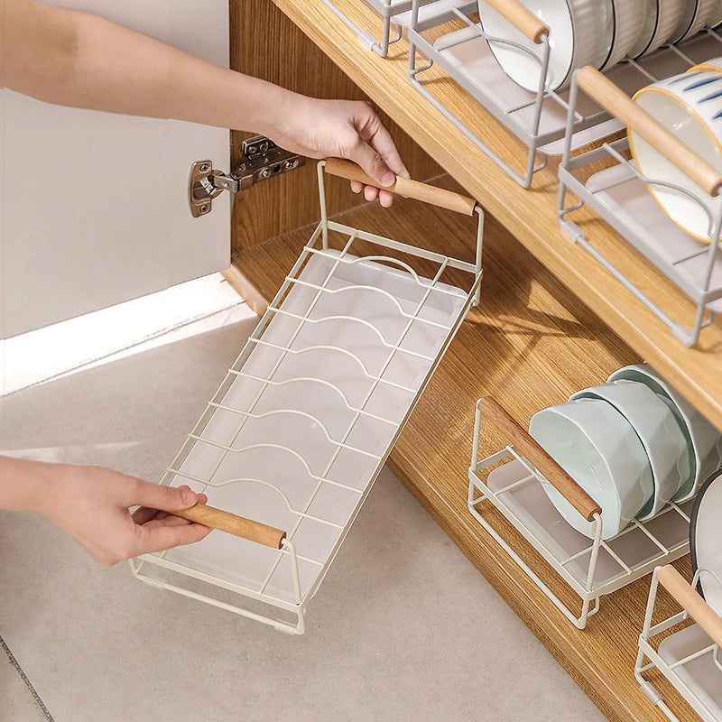 Kitchen Dish Storage Rack Cabinet Organizer Portable Dishes Drying Rack Plate Bowl Drying Rack Desktop Dish Holder Kitchen