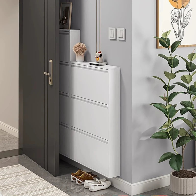 Metallic Ultra Thin Shoe Cabinet Multifunction Indoor Hallway Shoe Cabinet For Home Entrance Scarpiera Mobile Cabinet Furniture
