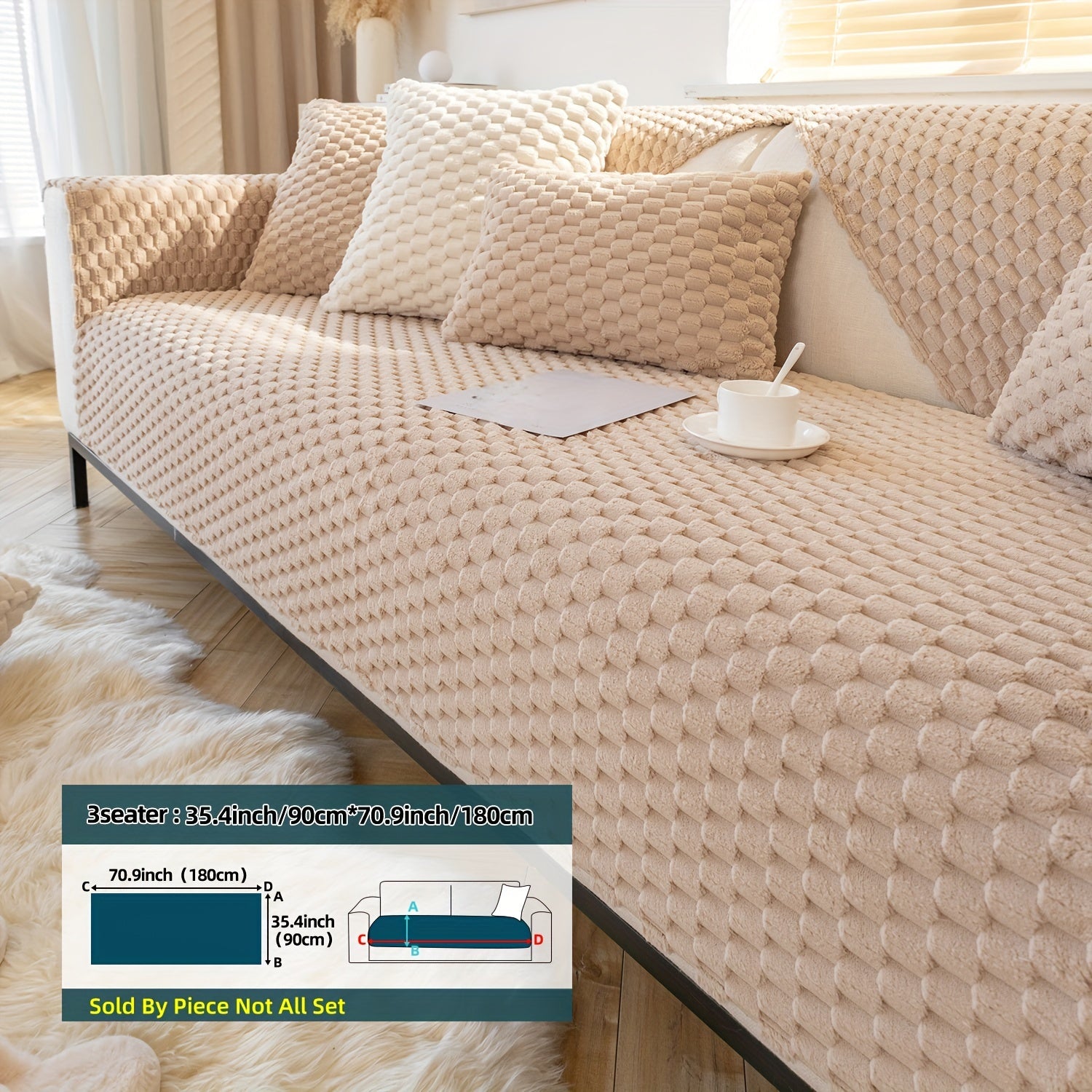 Nordic sofa cushion high-grade plush fashion