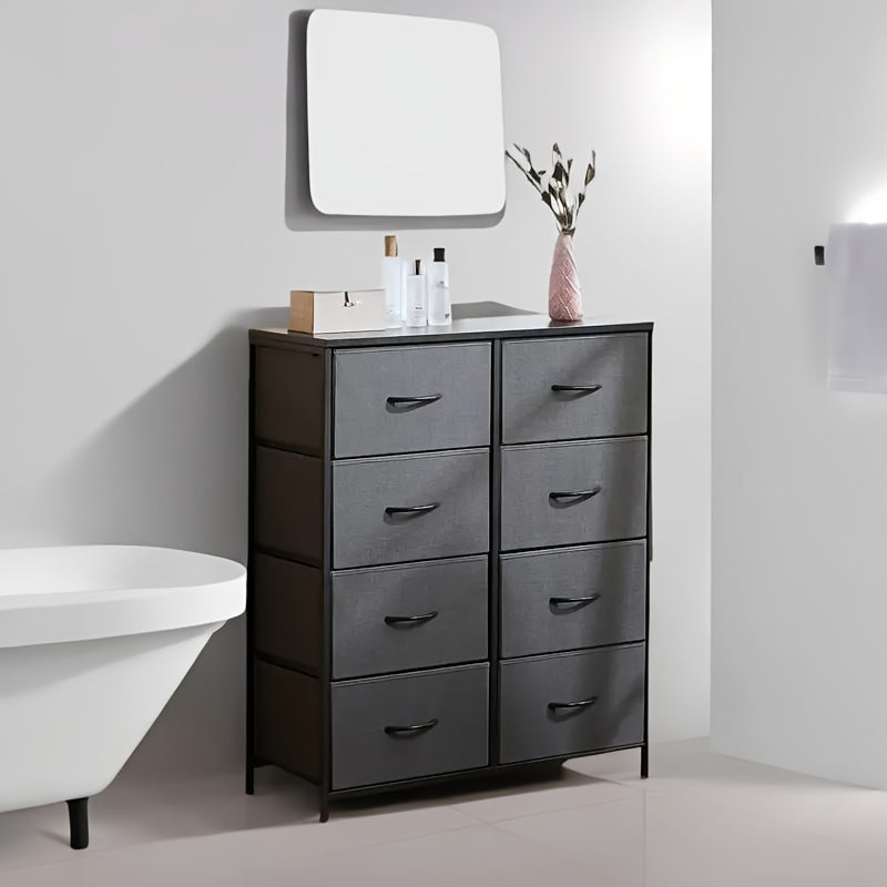 Large 8-Drawer Storage Dresser – Fabric Drawers with Steel Frame (Bedroom/Closet)