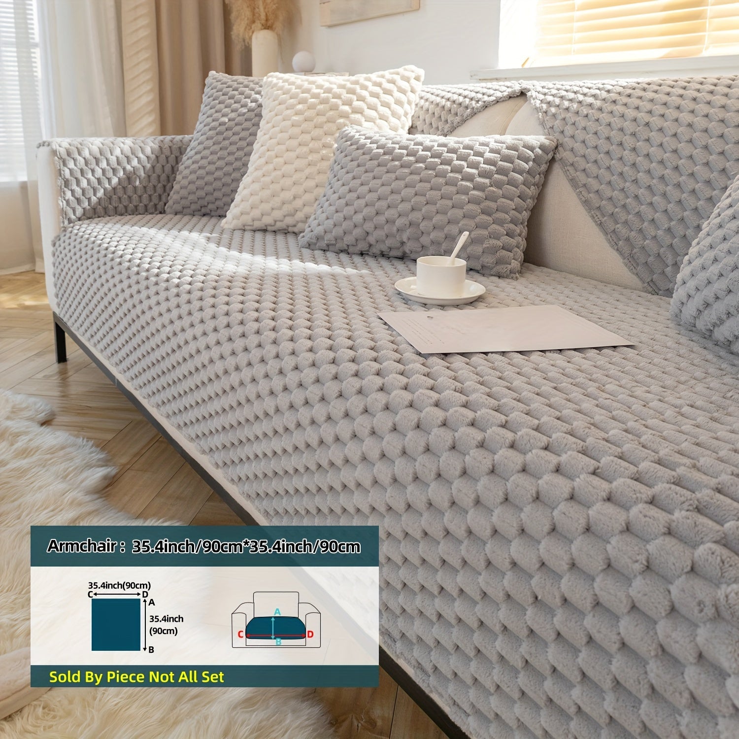 Nordic sofa cushion high-grade plush fashion