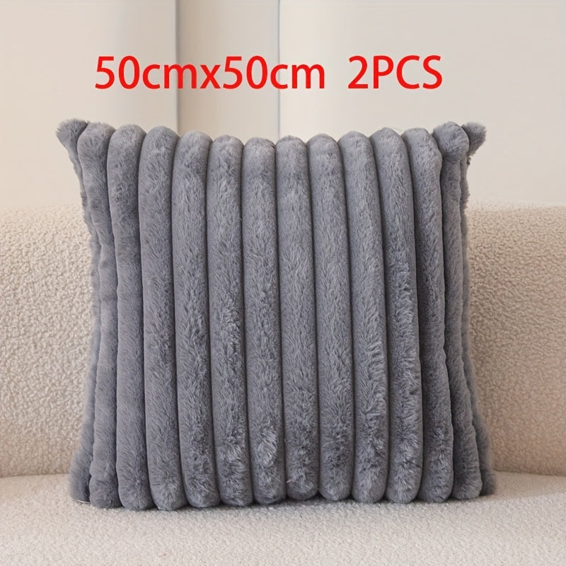 Faux Fur Plush Decorative Throw Pillow Cover