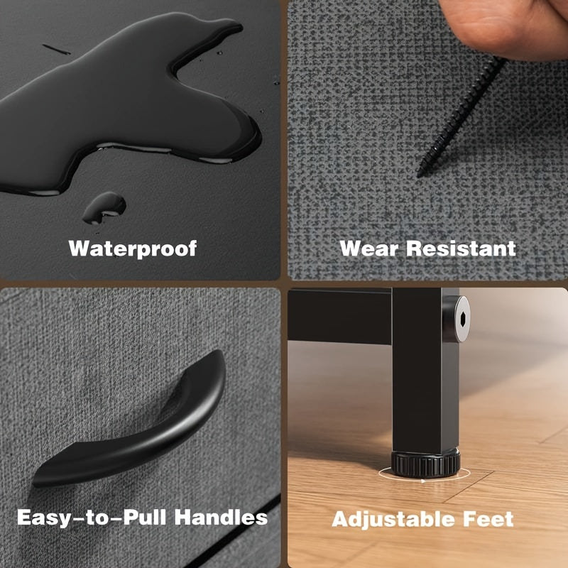 Large 8-Drawer Storage Dresser – Fabric Drawers with Steel Frame (Bedroom/Closet)