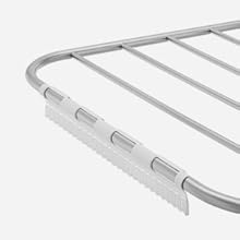 SONGMICS Clothes Drying Rack, with Sock Clips, Metal Laundry Rack, Foldable, Space-Saving, Free-Standing Airer, with 2 Height-Ad