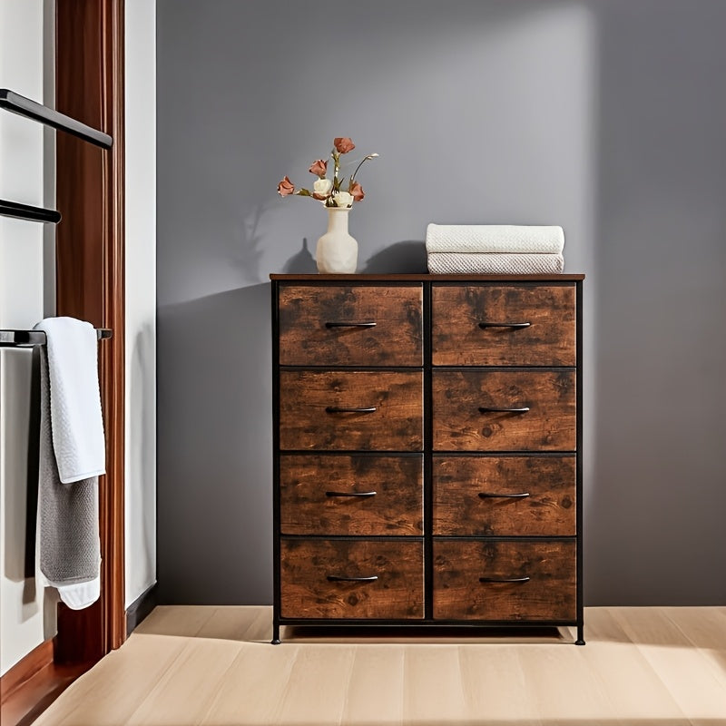 Large 8-Drawer Storage Dresser – Fabric Drawers with Steel Frame (Bedroom/Closet)
