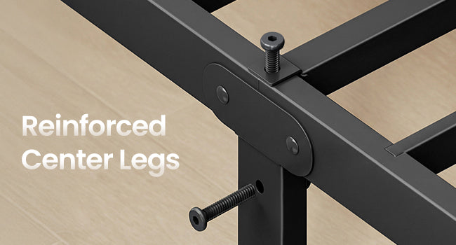 VASAGLE King Metal Bed Frame 14 Inches Tall, 1100 lb Weight Capacity, No Box Spring Needed, with Under-Bed Storage, Easy Setup,