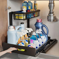 Two-Level Organizers for Under The Sink - Featuring a Sliding Pull-Out Shelf